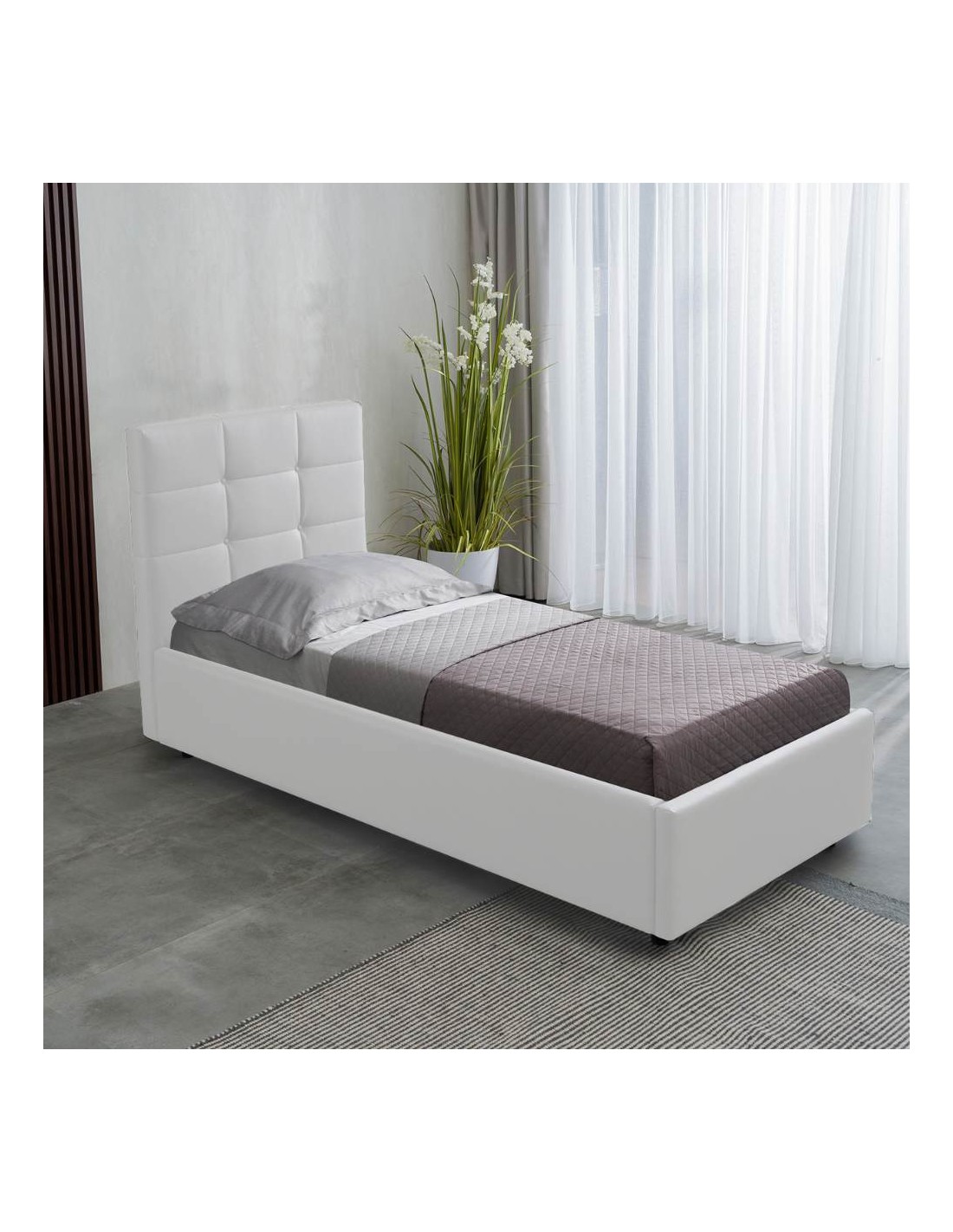 Letto singolo con cassettone