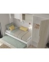 Cameretta a ponte con letto estraibile bianco e bianco consumato 6006 reversibile