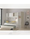 Cameretta a ponte con letto estraibile bianco e bianco consumato 6006 reversibile