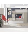 Letto a castello bianco consumato e bianco con letto estraibile