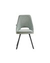 Sedia con cuscino imbottito tessuto verde Blauss