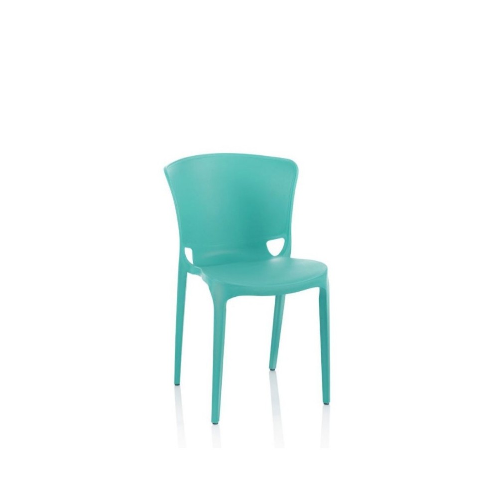 Sedia polipropilene verde tiffany design avvolgente Jumbo