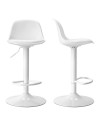 Sgabello regolabile con poggiapiede Rand colore bianco