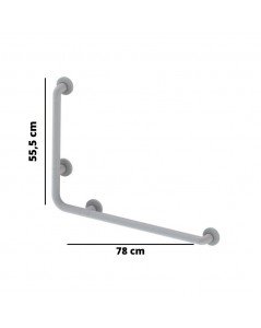 Corrimano Angolare di Sicurezza per Bagno 78x55,5 KV1401 Bianco