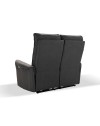 Divano 2 posti 2 recliner elettrici effetto nabuk Thun colore grigio