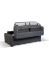 Divano letto 3 posti Flash tessuto Roma28 colore antracite 199x98x84h