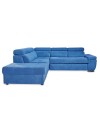 Divano letto estraibile tessuto ocean con penisola reversibile Lughen Roma26 280x230x85h