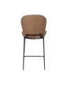 Sgabello con gambe in metallo nero colore tortora vintage Elice