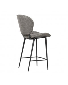 Sgabello con Gambe in Metallo Nero Colore Grigio Chiaro Elice Prezzo