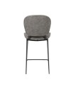 Sgabello con gambe in metallo nero colore grigio chiaro Elice