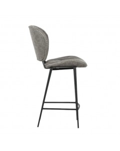 Sgabello con Gambe in Metallo Nero Colore Grigio Chiaro Elice Prezzo