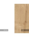 Mobile porta Tv 2 ante Klappe 125,5x33x56,5 bianco e struttura rovere