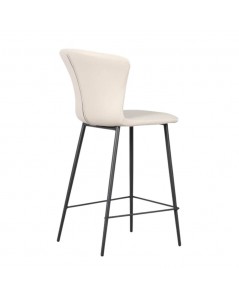 Sgabello con Gambe in Metallo e Schienale Avvolgente Core beige Prezzo