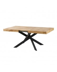 Tavolo rettangolare allungabile piano rovere e base nera Belinda 160x90x75 Prezzo