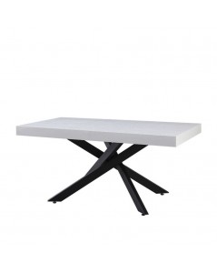 Tavolo rettangolare allungabile piano bianco e base nera Belinda 160x90x75 Prezzo