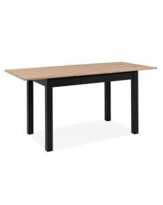 Tavolo rettangolare allungabile rovere e nero Coburg120 120x70x76,5 Prezzo