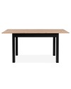 Tavolo rettangolare allungabile rovere e nero Coburg120 120x70x76,5