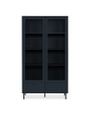Vetrina blue navy con 2 ante a vetro e cassetto Caracas52A
