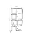 Libreria bifacciale Rail 79x166,5 colore bianco