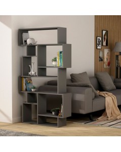 Libreria Orizzontale Bifacciale Karmato 96x168,5 Antracite Prezzo