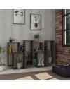 Libreria orizzontale bifacciale Karmato 96x168,5 colore antracite