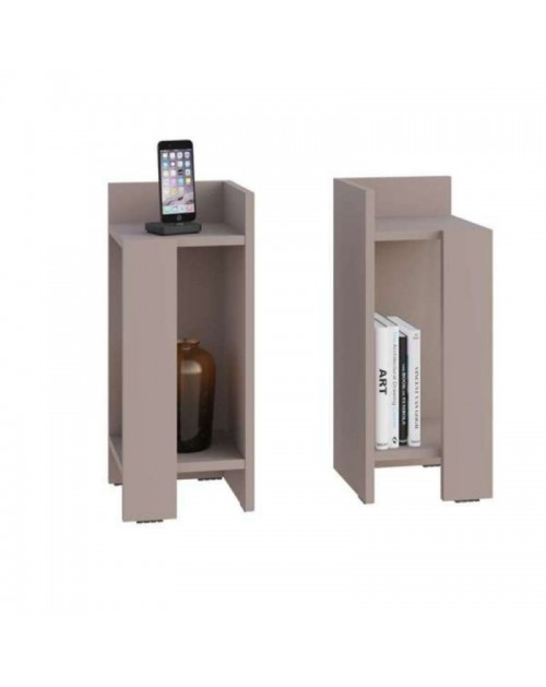 Coppia comodini di design Elos 25x27x60h colore tortora