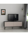 Mobile porta Tv con due ante a ribalta Piccadilly 139x36x57 colore antracite tortora