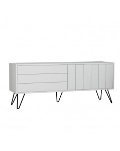 Mobile Porta Tv con due ante a ribalta Piccadilly 139x36x57 bianco