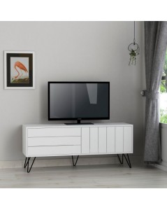 Mobile porta Tv con due ante a ribalta Piccadilly 139x36x57 colore bianco
