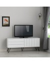 Mobile porta Tv con due ante a ribalta Piccadilly 139x36x57 colore bianco