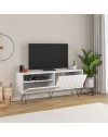 Mobile porta Tv con due ante a ribalta Piccadilly 139x36x57 colore bianco