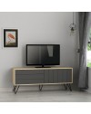 Mobile porta Tv con due ante a ribalta Piccadilly 139x36x57 colore rovere antracite
