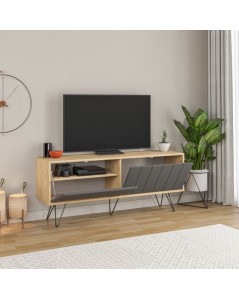 Mobile Porta Tv con due ante a ribalta Piccadilly rovere antracite