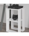 Comodino due ripiani Lonie 34x30x55h colore bianco