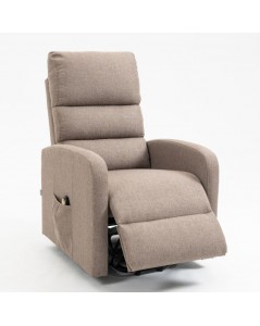 Poltrona Alza Persona 1 Motore Lorena Tessuto Cappuccino Offerta