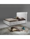 Letto matrimoniale con contenitore Peninsula colore bianco
