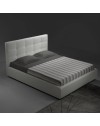 Letto una piazza e mezza con contenitore Napoli colore bianco