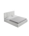 Letto una piazza e mezza con contenitore Napoli colore bianco