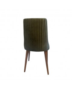 Sedia Vellutino Verde Oliva e Gambe Noce Diana Prezzo