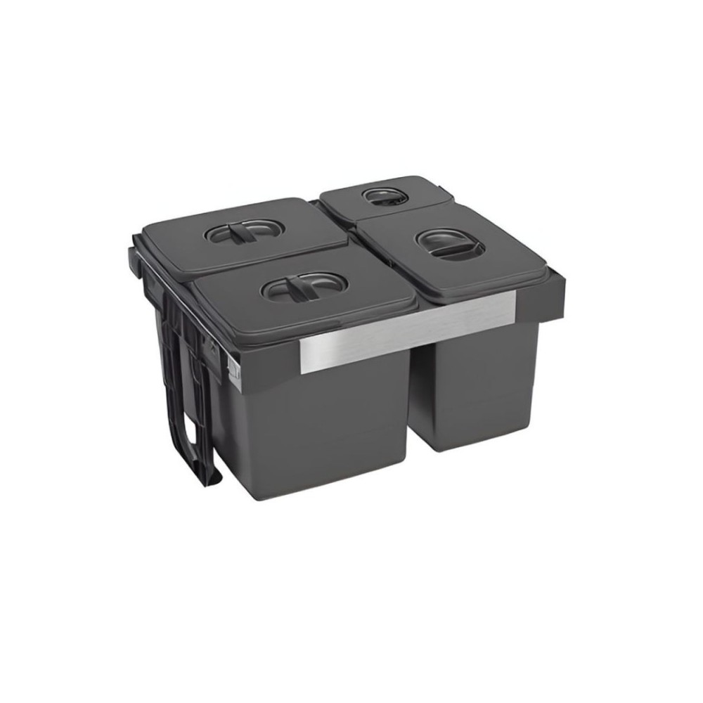 Pattumiera estraibile 4 contenitori Freejazz62605 colore grigio