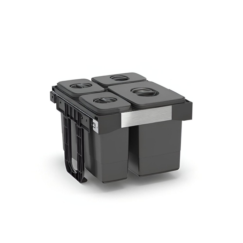 Pattumiera estraibile 4 contenitori Freejazz62453 colore grigio