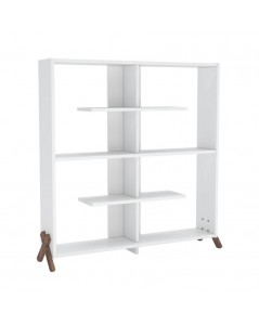Libreria Kipp con Piedini a Croce 113x28x117h Colore Bianco Prezzo