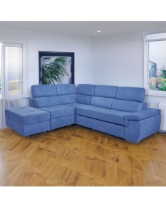 Divano Letto in Tessuto con Penisola Reversibile Lughen Prezzo