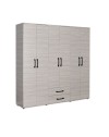 Armadio 6 ante e 2 cassetti GRD4262023 colore rovere 200x45x180H