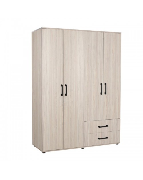 Armadio 4 ante e 2 cassetti GRD4422023 colore rovere