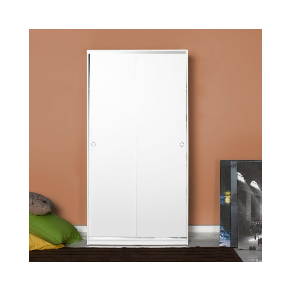 Armadio 2 ante scorrevoli 5 ripiani SWD4352023 colore bianco