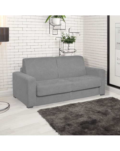 Divano letto 3 posti Kriog tessuto Penelope22 grigio cenere 197x96x90h