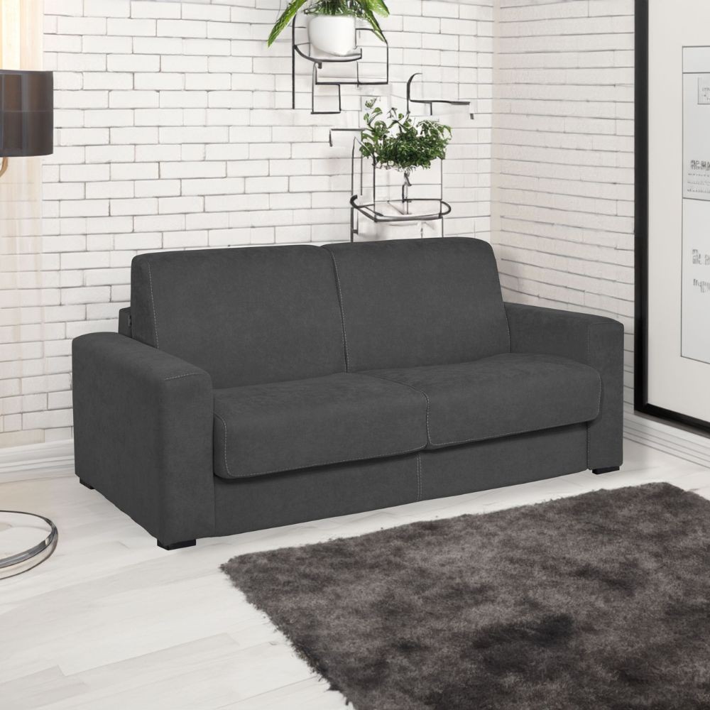 Divano letto 3 posti Kriog tessuto Roma28 antracite 197x96x90h