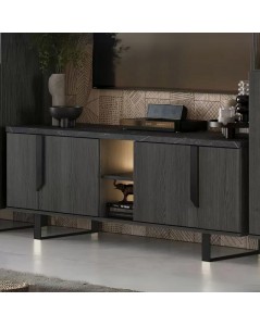 Mobile Porta Tv 4 Ante Zaira 165x49x60h palissandro nero offerta