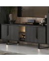 Mobile porta Tv 4 ante Zaira 165x49x60h palissandro nero